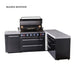 Mont Alpi Mont Alpi 6-Burner L-Shaped Black Series Outdoor Kitchen Island with Extra Storage Drawer Slides Cabinet MAi805-BSS90DR Barbecue Finished - Gas
