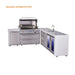 Mont Alpi Mont Alpi 6 Burner L-Shaped Deluxe Series Outdoor Kitchen Island with Beverage Center, Fridge Cabinet, and Extra Drawer Slides Cabinet MAi805-D90BEVFCDR Barbecue Finished - Gas