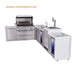 Mont Alpi Mont Alpi 6 Burner L-Shaped Deluxe Series Outdoor Kitchen Island with Beverage Center, Kegerator, and Corner Fridge Plus Exta Drawers Slide Cabinet MAi805-D90KEGBEVFCDR Barbecue Finished - Gas