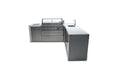 Mont Alpi Mont Alpi 6 Burner L-Shaped Deluxe Series Outdoor Kitchen Island with Beverage Center MAi805-D90BEV Barbecue Finished - Gas