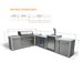 Mont Alpi Mont Alpi 6 Burner L-Shaped Deluxe Series Outdoor Kitchen Island with Kegerator and Beverage Center MAi805-D90KEGBEV Barbecue Finished - Gas