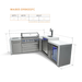 Mont Alpi Mont Alpi 6 Burner L-Shaped Deluxe Series Outdoor Kitchen Island with Kegerator and Fridge Cabinet MAi805-D90KEGFC Barbecue Finished - Gas
