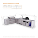 Mont Alpi Mont Alpi 6 Burner L-Shaped Deluxe Series Outdoor Kitchen Island with Kegerator, Kamado and Corner Fridge Plus Exta Drawers Slide Cabinet MAi805-D90KEGFCKAMDR Barbecue Finished - Gas