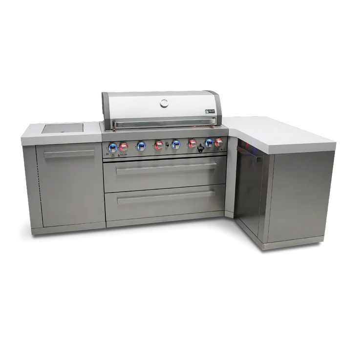 Mont Alpi Mont Alpi 6-Burner L-Shaped Outdoor Kitchen Island MAi805-90 Barbecue Finished - Gas