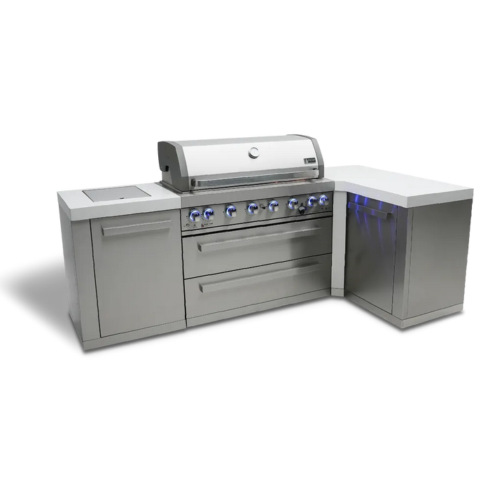 Mont Alpi Mont Alpi 6-Burner L-Shaped Outdoor Kitchen Island MAi805-90 Barbecue Finished - Gas