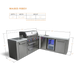 Mont Alpi Mont Alpi 6-Burner L-Shaped Outdoor Kitchen Island with Beverage Center MAi805-90BEV Barbecue Finished - Gas