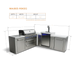 Mont Alpi Mont Alpi 6-Burner L-Shaped Outdoor Kitchen Island with Kegerator MAi805-90KEG Barbecue Finished - Gas