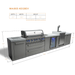 Mont Alpi Mont Alpi 6-Burner Outdoor Kitchen Island with Beverage Center and Kegerator MAi805-KEGBEV Barbecue Finished - Gas
