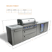 Mont Alpi Mont Alpi 6-Burner Outdoor Kitchen Island with Beverage Center MAi805-BEV Barbecue Finished - Gas