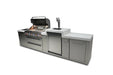 Mont Alpi Mont Alpi 6-Burner Outdoor Kitchen Island with Kegerator MAi805-KEG Barbecue Finished - Gas