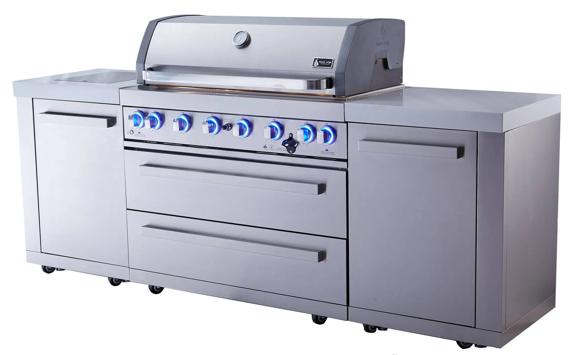 Mont Alpi Mont Alpi 805 6 Burner Island MAi805 Barbecue Finished - Gas