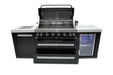 Mont Alpi Mont Alpi 805 Black Stainless Steel Island with Fridge Cabinet MAi805-BSSFC Barbecue Finished - Gas