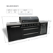 Mont Alpi Mont Alpi 805 Black Stainless Steel Island with Fridge Cabinet MAi805-BSSFC Barbecue Finished - Gas