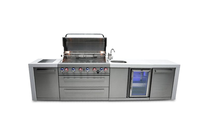 Mont Alpi Mont Alpi 805 Deluxe Island with a Beverage center MAi805-DBEV Barbecue Finished - Gas