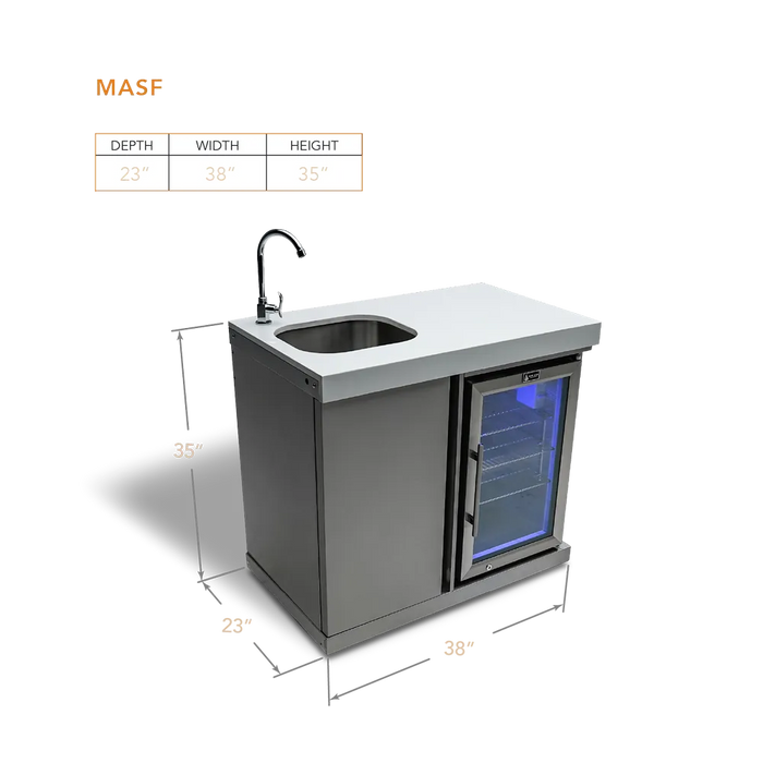 Mont Alpi Mont Alpi Beverage Center - MASF Barbecue Finished - Gas