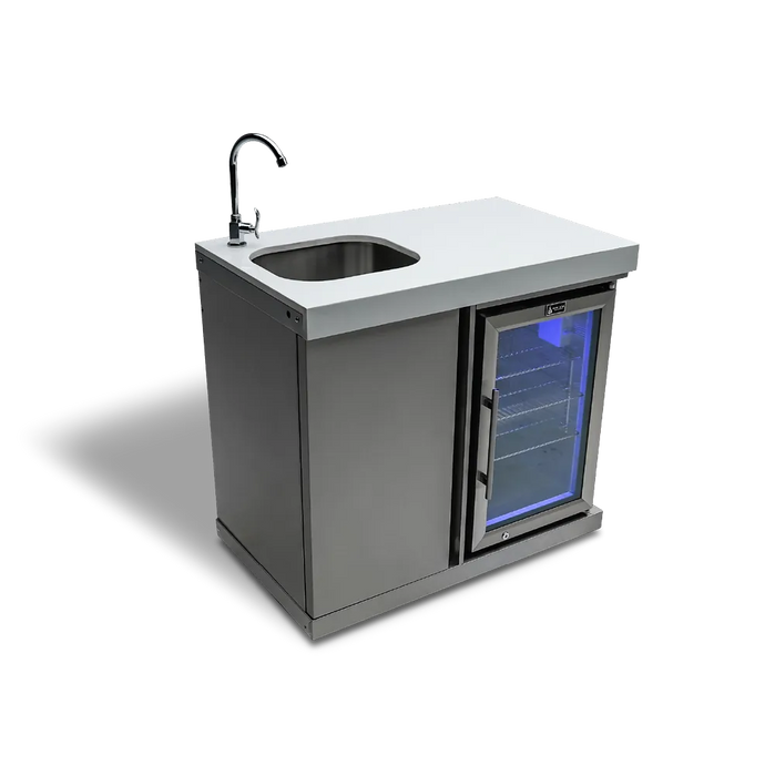 Mont Alpi Mont Alpi Beverage Center - MASF Black Stainless Steel MASF-BSS Barbecue Finished - Gas