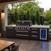 Mont Alpi Mont Alpi Black Series 6-Burner Outdoor Island with Extra Drawer Slides Cabinet MAi805-BSSDR Barbecue Finished - Gas