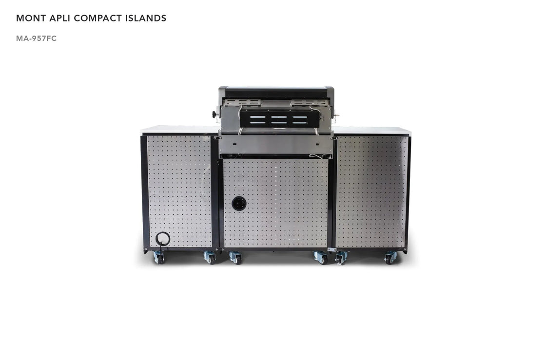 Mont Alpi Mont Alpi Compact Island with Refrigerator - 957FC Barbecue Finished - Gas