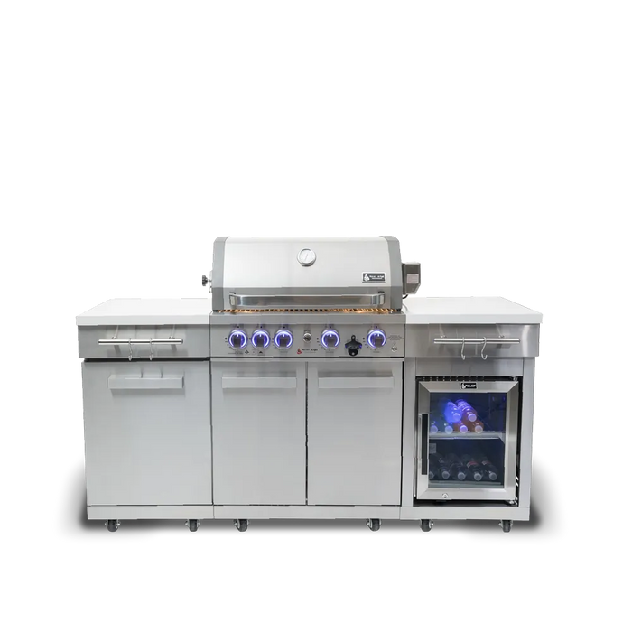 Mont Alpi Mont Alpi Compact Island with Refrigerator - 957FC Barbecue Finished - Gas