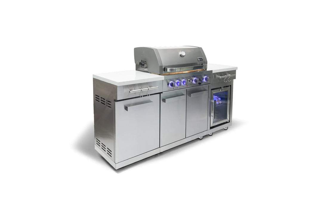 Mont Alpi Mont Alpi Compact Island with Refrigerator - 957FC Stainless Steel MA-957FCRS Barbecue Finished - Gas