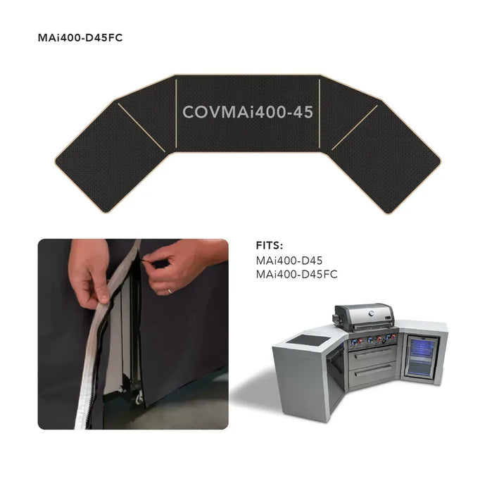 Mont Alpi Mont Alpi Cover for 4-Burner Island with a 45-Degree Corners - COVMAi400-45 COVMAi400-45 Barbecue Accessories