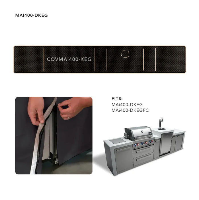 Mont Alpi Mont Alpi Cover for 4-Burner Island with a Kegerator - COVMAi400-KEG COVMAi400-KEG Barbecue Accessories