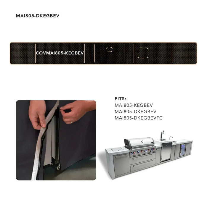 Mont Alpi Mont Alpi Cover for 6-Burner Island with a Kegerator and Beverage Center - COVMAi805-KEGBEV COVMAi805-KEGBEV Barbecue Accessories