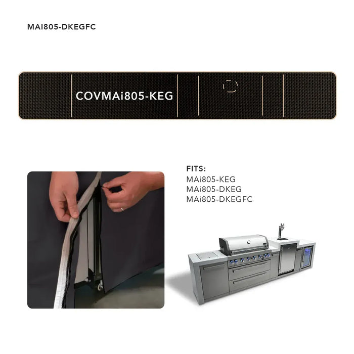 Mont Alpi Mont Alpi Cover for 6-Burner Island with a Kegerator - COVMAi805-KEG COVMAi805-KEG Barbecue Accessories