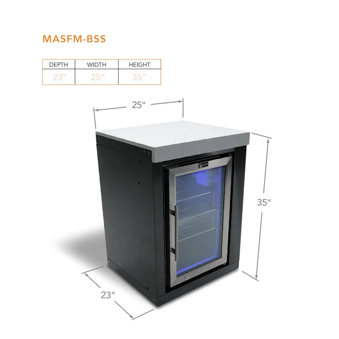 Mont Alpi Mont Alpi Deluxe Fridge Cabinet Module - MASFM Barbecue Finished - Gas