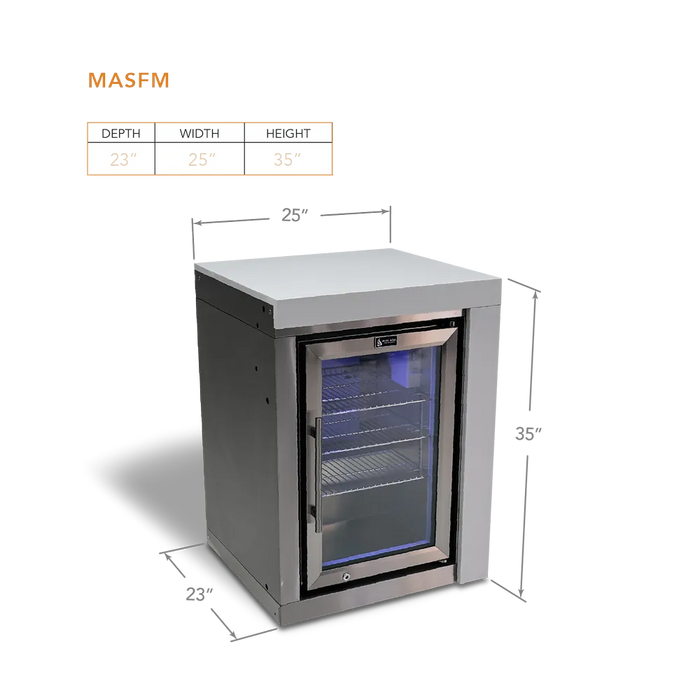 Mont Alpi Mont Alpi Deluxe Fridge Cabinet Module - MASFM Barbecue Finished - Gas