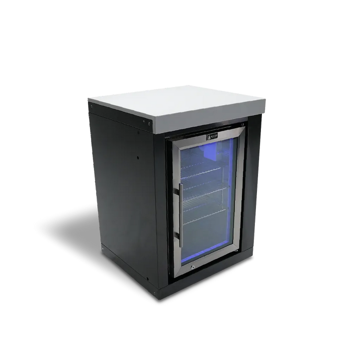 Mont Alpi Mont Alpi Deluxe Fridge Cabinet Module - MASFM Black Stainless Steel MASFM-BSS Barbecue Finished - Gas