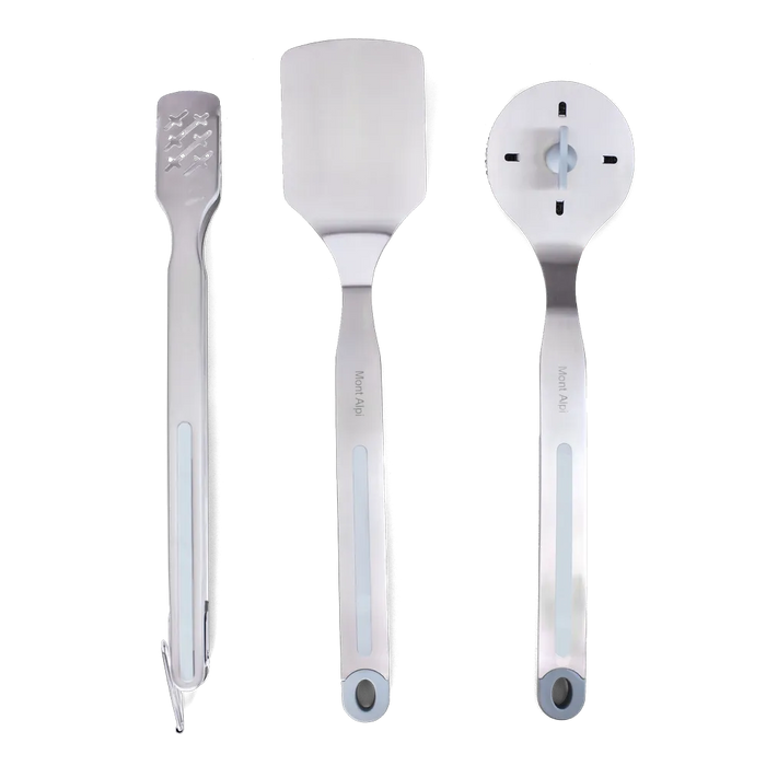 Mont Alpi Mont Alpi Heavy Duty 3 Piece Tool Kit with Double Cleaning Brush - MATK MATK Barbecue Accessories