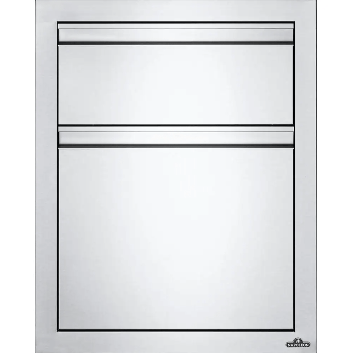 Napoleon Napoleon 18" x 24" Double Drawer - Waste Bin - BI-1824-1W BI-1824-1W Barbecue Finished - Gas