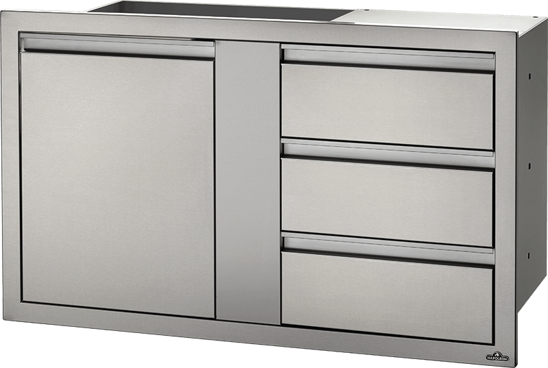 Napoleon Napoleon 42" x 24" Large Single Door & Triple Drawer - BI-4224-1D3DR BI-4224-1D3DR Barbecue Finished - Gas