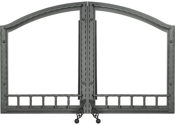 Napoleon Napoleon Arched Double Door (High Country 6000) Wrought Iron H335-1WI Fireplace Finished - Gas