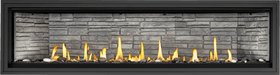 Napoleon Napoleon Ascent Linear Premium 76 Gas Fireplace BLX76NTE Fireplace Finished - Gas