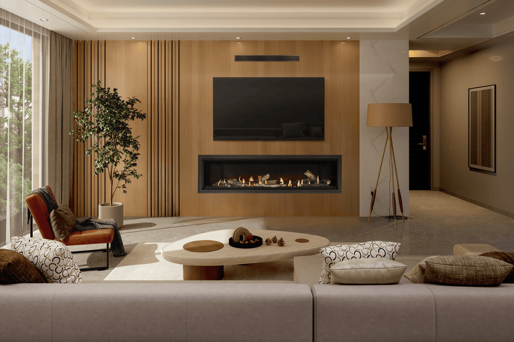 Napoleon Napoleon Ascent Linear Premium 76 Gas Fireplace BLX76NTE Fireplace Finished - Gas