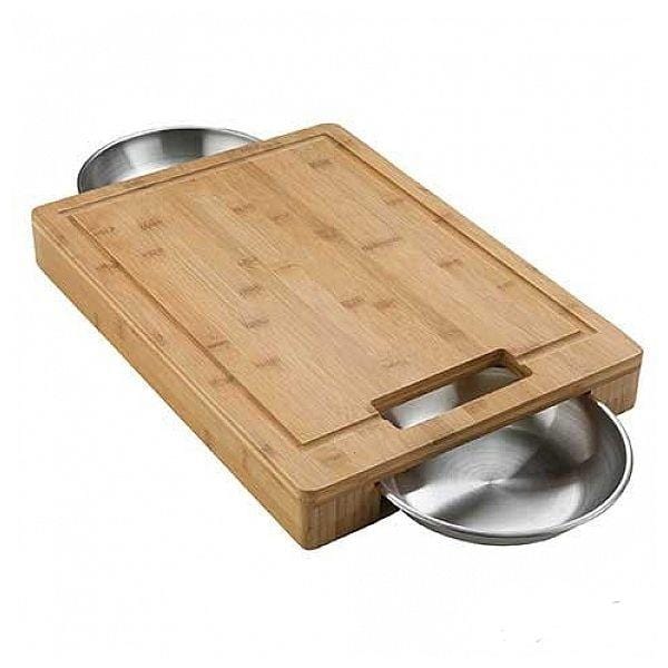 Napoleon Napoleon Cutting Board w/ Stainless Steel Bowls - 70012 70012 Barbecue Accessories 629162700124