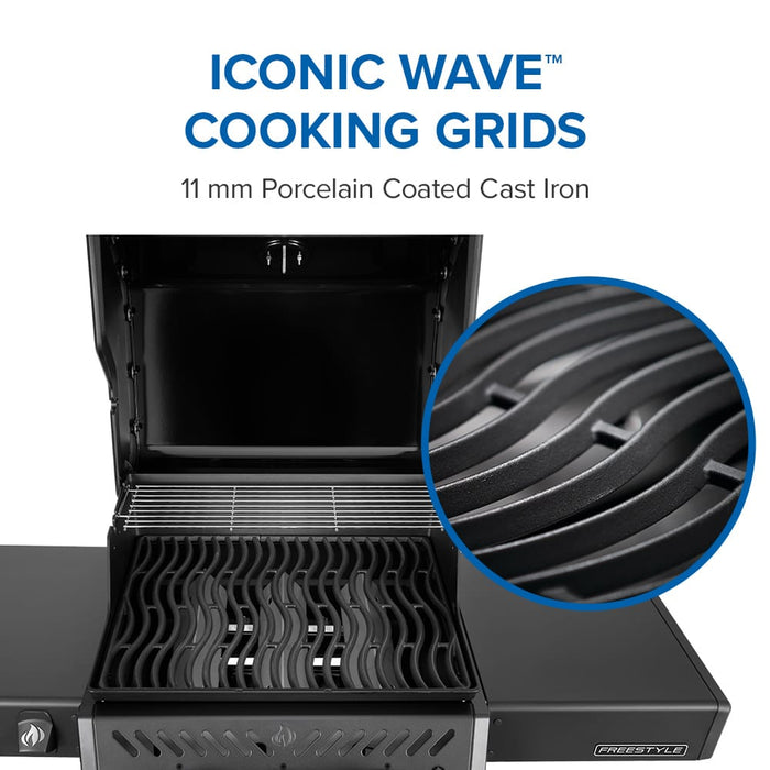 Napoleon Napoleon Freestyle 2-Burner Matte Black Gas Grill - FL365 Barbecue Finished - Gas