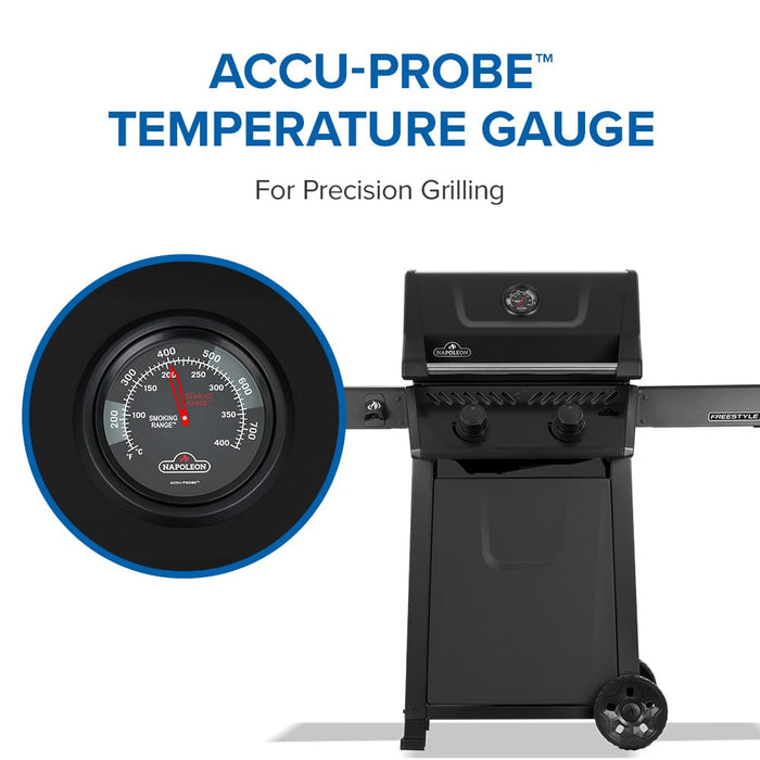 Napoleon Napoleon Freestyle 2-Burner Matte Black Gas Grill - FL365 Barbecue Finished - Gas