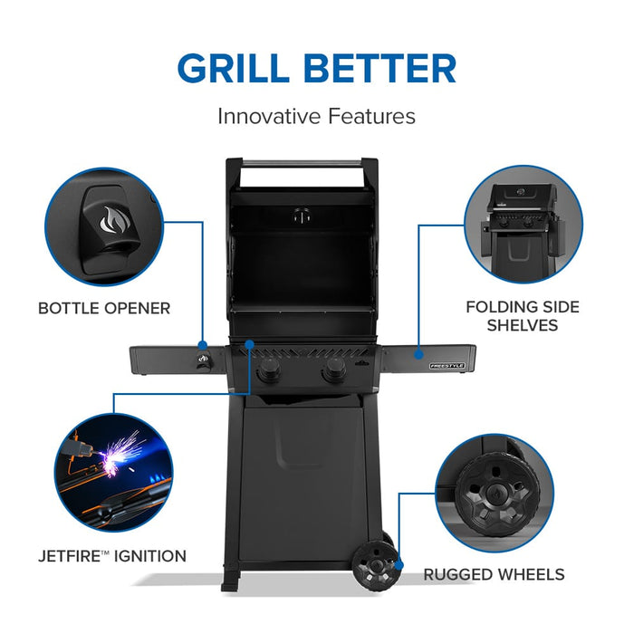 Napoleon Napoleon Freestyle 2-Burner Matte Black Gas Grill - FL365 Barbecue Finished - Gas