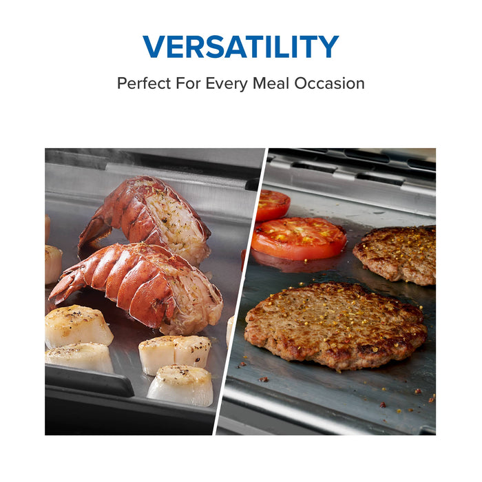Napoleon Napoleon Freestyle 36 Inch Griddle, Rust-Resistant Stainless Steel Cooktop, Matte Black - F36FTMK Barbecue Finished - Gas