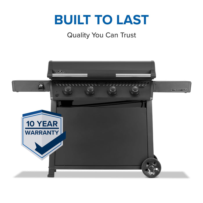 Napoleon Napoleon Freestyle 36 Inch Griddle, Rust-Resistant Stainless Steel Cooktop, Matte Black - F36FTMK Barbecue Finished - Gas