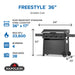 Napoleon Napoleon Freestyle 36 Inch Griddle, Rust-Resistant Stainless Steel Cooktop, Matte Black - F36FTMK Barbecue Finished - Gas