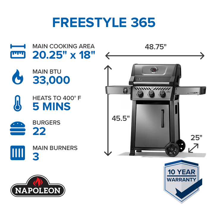 Napoleon Napoleon Freestyle 365 Gas Grill - F365 Barbecue Finished - Gas