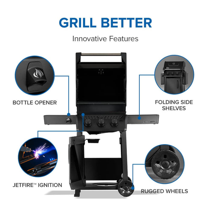 Napoleon Napoleon Freestyle 365 Gas Grill (Matte Black) - F365DPMK-1-C F365DPMK-1-C Barbecue Finished - Gas