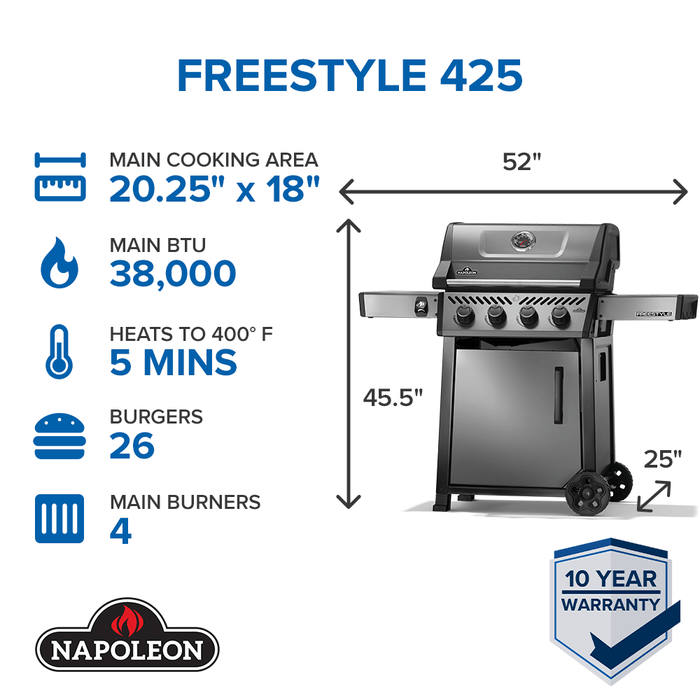 Napoleon Napoleon Freestyle 425 Gas Grill - F425 Barbecue Finished - Gas