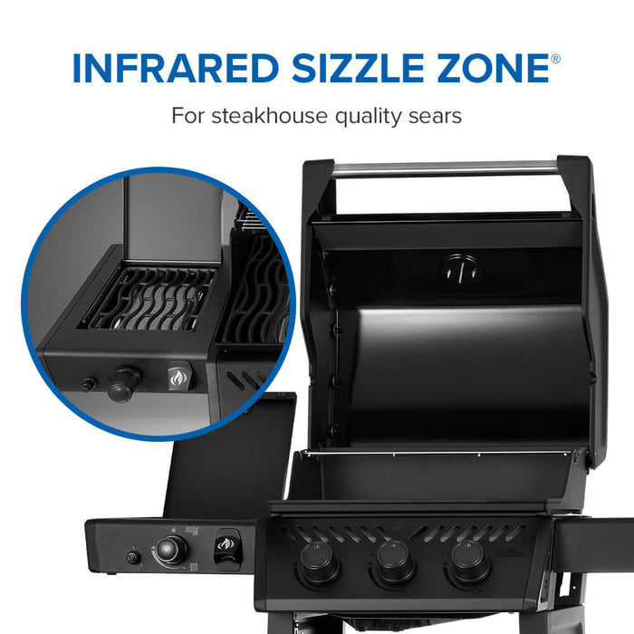 Napoleon Napoleon Freestyle PRO 365 3-Burner with Infrared Side Burner, Matte Black - FP365DSIBMK-1 Barbecue Finished - Gas