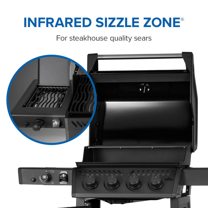 Napoleon Napoleon Freestyle PRO 425 4-Burner with Infrared Side Burner, Matte Black - FP425DSIBMK-1 Barbecue Finished - Gas