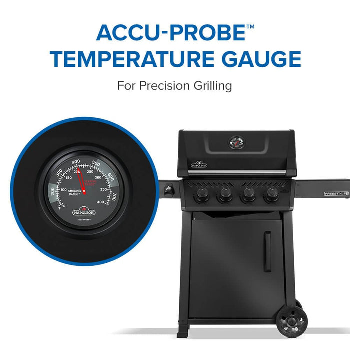 Napoleon Napoleon Freestyle PRO 425 4-Burner with Infrared Side Burner, Matte Black - FP425DSIBMK-1 Barbecue Finished - Gas